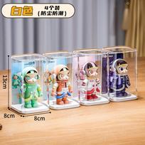 Transparent Acrylic Blind Box Storage Rack Single Display Stand with Protective Cover Ideal for Mart Handmade Figurines