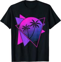 Retro 80s Vaporwave Aesthetic Palm Trees 90s Great Tee T-Shirt Size S-5XL Unisex T-Shirt XXXXL