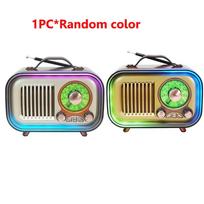 Portable Vintage Radio Retro Rechargable FM AM SW Radios Receiver Wireless Bluetooth Speaker Music Box Support TF Card USB AUX Random color