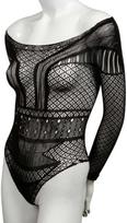 CalExotics Scandal Mesh Lace Shoulder Bodysuit One Size Juodas
