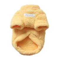 Soft Fleece Warm Small Dog Clothes Winter Puppy Thick Coat Jacket for CatCrew Neck Shirt With Drawstring Buckle Medium Dogs S