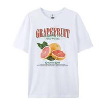 Vintažiniai greipfrutų grafikos marškinėliai, oversized, kotedžo estetikos marškinėlis, mielas citrusinių vaisių marškinėlis moterims, vasaros retro mados viršutiniai drabužiai S