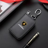 Unisex automobilio logotipas Anglies pluošto didelės talpos raktų pakabukas Raktų dėklas Lamborghini Urus Huracan Aventador Automobilio priedai