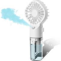 Handheld Fan Misting Fan, Portable Mini Water Fan,  4 Adjustable Speed, Visible Water Tank(White)