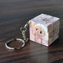 Labubu Backpack Keychain Pendant, Bag Hanging Decoration, Decompression Puzzle Three-level Rubik's Cube Keychain Rubik's Cube