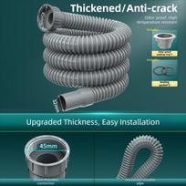 Odor-Proof Kitchen Sink Drain Pipe Leak-Proof Universal Sink Drain Tube Anti Scalding PVC Bowl Sink Water Hose Bathroom
