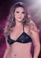 CalExotics Radiance Triangle Bikini Top Rhinestone Plus Size 3X Adjustable