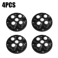4Pcs Durable 360°Rotatable Furniture Casters Self Adhesive 5-Ball Storage Box Roller Mute Universal Wheel
