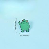 New Funny Vertical Middle Finger Frog Brooch Creative Cartoon Animal Metal Badge Personality All-match Clothing Accessories