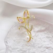 Charm Sweet Tulip Brooch Elegant Romantic Pin Retro Classical Jewelry Accessories Birthday Party Festival Gift Souvenir 2026
