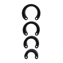 Mancage By Shots ManCage Spare Ring Set - Multi-Size Adjustment System, Juodas