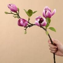 Real Touch Artificial Magnolia Branches Fade-Resistant Floral Art Simulated Orchids Handmade 68CM Artificial Flower Mother's Day