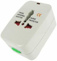 XR Brands Travel Universal Adapteris 4-in-1 Worldwide Plug Baltas ABS