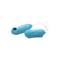 Xr Brands Entwined Dual Action Egg & Licking Stimulator - Silicone, USB Rechargeable