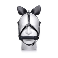 Xr Brands Dark Horse Pony Head Harness Silicone Bit Adjustable Vegan Juodas