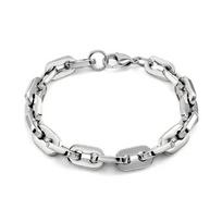 Unisex Punk 316L Stainless Steel Chain Link Bracelets For Women Men T toggle Round Circle Lock Clasp Exquisite Bangle Bracelets