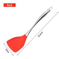 Silicone Wok Spatula Stainless Steel Cooking Turner Non-Stick Shovel Heat-Resistant Non-toxic Wok Turner Kitchen Accessories