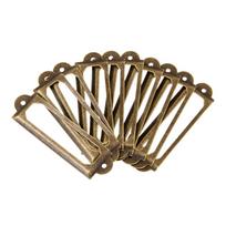 Iron Cabinet Label Tag Pull Handle File Tag Label Holder Retro Style Cabinet Knob for Furniture Drawer Marking