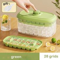 28Grids Quick-freeze Ice Moulds Ice Cube Tray Press Type  for Home Ice Box Storage Making Mold Summer Ices Maker Bar Supplies žalia