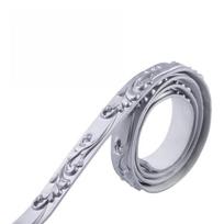 1PC 39.37/118.11inch Flexible Molding Trim Self Adhesive, Peel and Stick Crown Molding Wall Trim, Ceiling Molding for Mirror, Fu (Silver,1m)