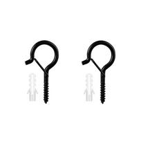 40PCS Sheep Eye Hook with Safety Buckle Q-type Screw Hook for Hanging Outdoor String Lights Ceiling Storage Pegboard Accessories