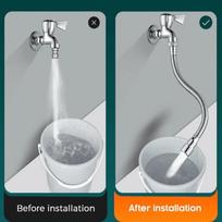 1Pcs Stainless Steel Faucet Extender 360 º All-round Adjustment of Water Level Extension Hose Kitchen Shower Home Accessories 20cm