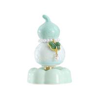 360° Rotation Ceramic Calabash Statue Exquisite Multicolored Rotating Lucky Gourd Lucky Mini Gourd Ornament Table Decoration