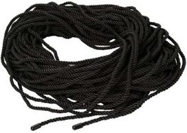CalExotics Scandal Juodas Bondage Rope 50m - Durable Cotton Blend Restraint