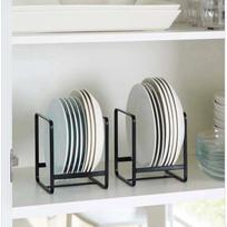 2/4pcs kitchen cabinet plate storage countertop dish rack drawer dinner plate partition drain rack layered storage rack