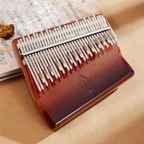 Kalimba 34 Keys Thumb Piano Veneer Beech Wood 34 Key Kalimba Finger Piano Musical Instrument with Storage Box Music Lover Gifts