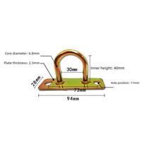 New Pad Eye Wall Hook Iron U/J-Shaped Ceiling Mount Hanger Plate Deck Fixed Door Buckle for Fan Lamp
