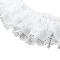 10cm Wide Chiffon Pleated Fabric Three Layers DIY Embroidered Ruffle Trim 1m Ruffled Lace Trims Apparel Curtains Sewing Decor L