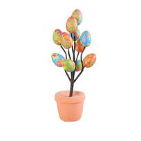 Cute Foam Easter Egg Bonsai Simulated DIY Painting Egg Tree Flowerpot Decorative Colorful Eggs Tree Branch Tabletop Ornament