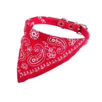 Reguliuojamas naminių gyvūnų šuniuko katės šalikas bandana apykaklė kaklo šalikas mažiems šunims kačiukui seilių rankšluostis PU apykaklė su trikampiu bintu (as the picture,M)