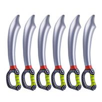 PVC Inflatable Pirate Sword Toys Silver Simulation Weapons Kids Stage Show Props Safe Funny Children Party Favors