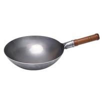 Practical No Coating Hand Hammered Iron Wok Universal Round-bottomed Non-stick Pan 30CM Scratch Resistant Cooking Pot Chef