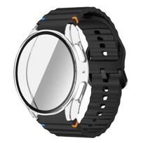 Dėklas+Dirželis Samsung Galaxy Watch 7 6 5 4 40mm 44mm Silikoninė apyrankė Stiklo plėvelė Ekrano apsauga Bamperis Dangtelis  Galaxy Watch 6 44mm