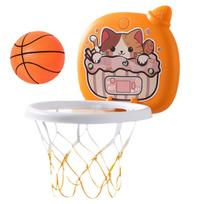 Wall Mount Kids Basketball Hoop Mini with Scoreboard Baby Basketball Toy Set No-Drill Installation Animal