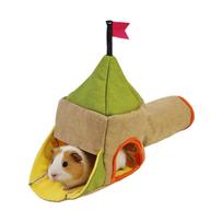 Hamster Toy Unnel Cotton Washable Three-Entrance Inside Cage Hamster Tunnel Toy For Hedgehog Chinchilla Bunny Chewing Resting China Mainland