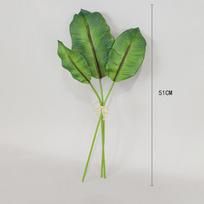 3PCS Green Artificial Palm Leaves PU Water Chestnut Leaves Simulation Leaf Acesorries Photo Props Fake Plant Desktop Ornaemnt