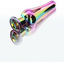 ToyJoy Twilight Bum Bijou Medium Aluminum Plug with Rainbow Gem 11cm