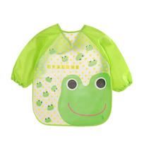 Waterproof 0-3 Years Anti-dirty Bib PEVA Washable Long Sleeve Strap Coat Cartoon Pattern Dirt Proof Feeding Burp Cloths Eating