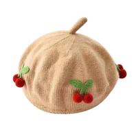Knit Bonnet Baby Beret Hat Fashion Cute Autumn Winter Children Hat Infant Hat Flat Hat Kids Knitted Hats Baby Children Kids