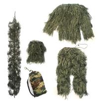 5Pcs/Set Woodland  Ghillie Suit with Jacket Pants Hood Carry Bag Paintball Ghillie Suit for Men Woman