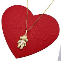 Lovely Little Girl Crystal Chain For Women Men 925 Sterling Silver Pink Heart Luxury Party Wedding Clavicle Necklace Jewelry
