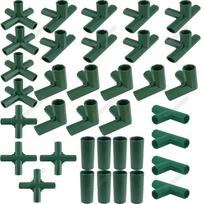36pcs 16mm Plant Support Fixed Connector 3/4/5 Way Greenhouse Frame Bracket Rod Joints Climbing Pergola Connector Garden Tool China Mainland