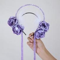 Bead Flower Headband Seven Fairy Hanfu Hair Accessories Lovely Tassel Hair Hoop  Cute Headdress Style 7