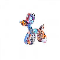 Creative Modern Balloon Dog Sculpture, Resin Animal Figurine Statues Art Decor for Desktop Bedroom Office Decoration1)