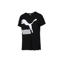 (WMNS) PUMA Classics Logo Tee Running Short Sleeve TEE Black Women's 596512-01 S