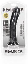 Realrock By Shots RealRock Curved Intimate Model with Suction Base 18 cm rusvai gelsvas